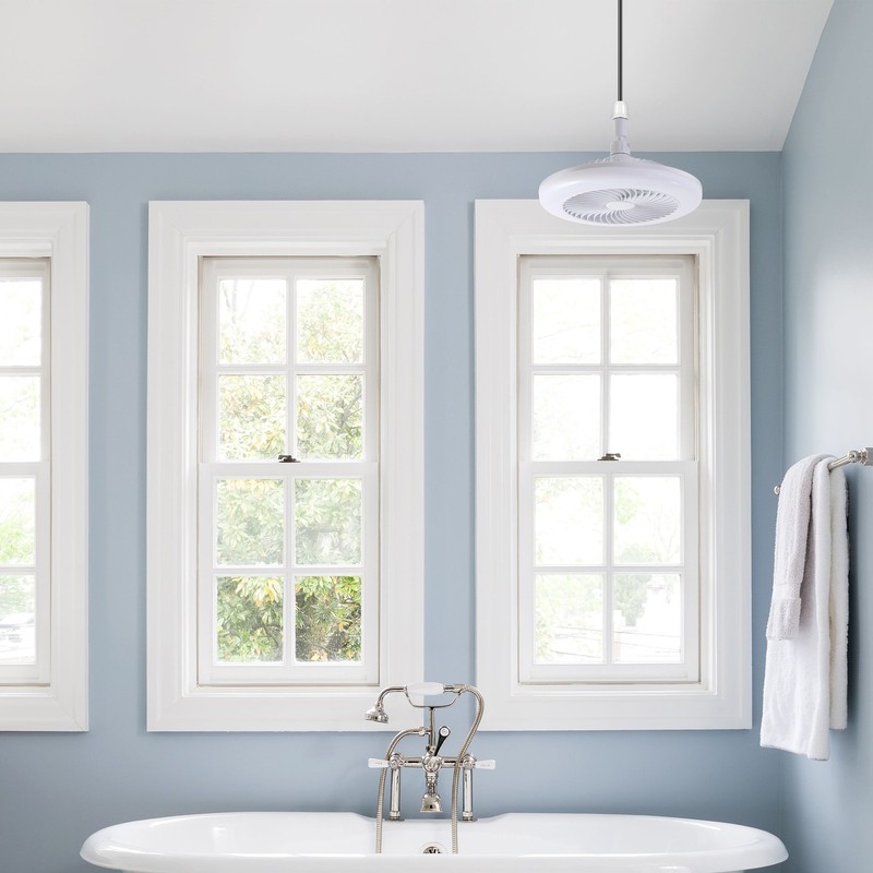 2 In 1 Socket Fan Light Ceiling Fans With Lights And Remote Dimmable LED 11 inch gallery