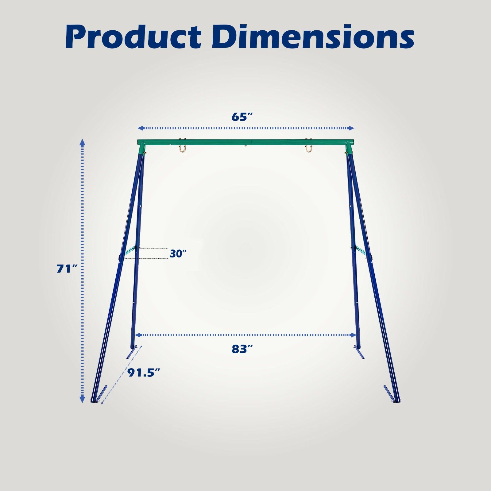 Metal Swing Stand Set, 440 lbs Heavy Duty A-Frame Steel Swing Stand gallery
