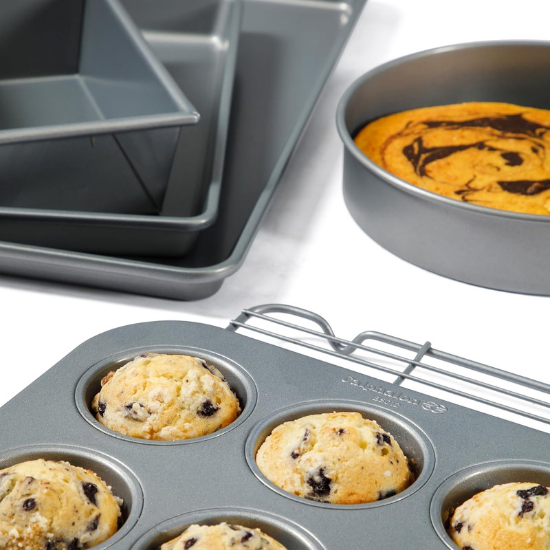 Calphalon Titan 10-Piece Baking Pan Set, Steel Core Bakeware Pfa-Free Nonstick C gallery