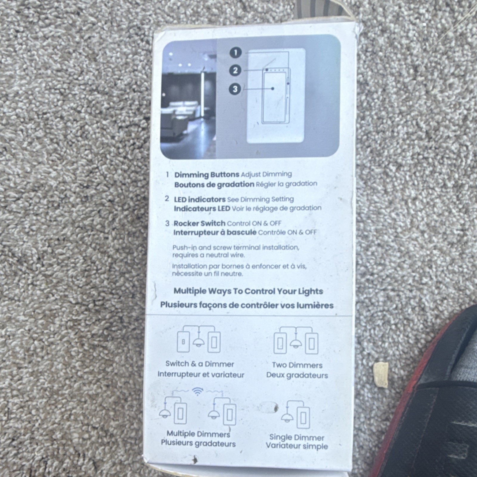 Feit Electric Wi-Fi Dimmer Wall Switch White, Alexa Google, Model DIM/WIFI, 1 P… gallery