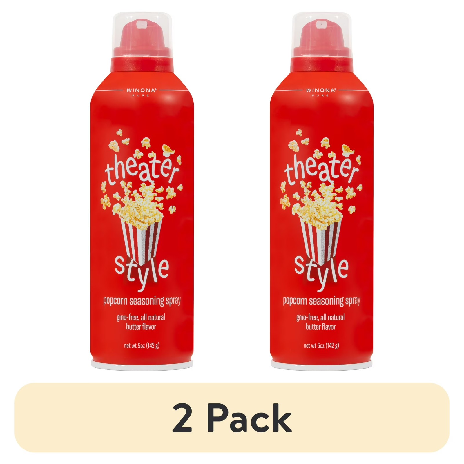2 Pack Winona Pure Theater Style Popcorn Spray, 5 Ounce Each, Exp. 12/8/2028 gallery