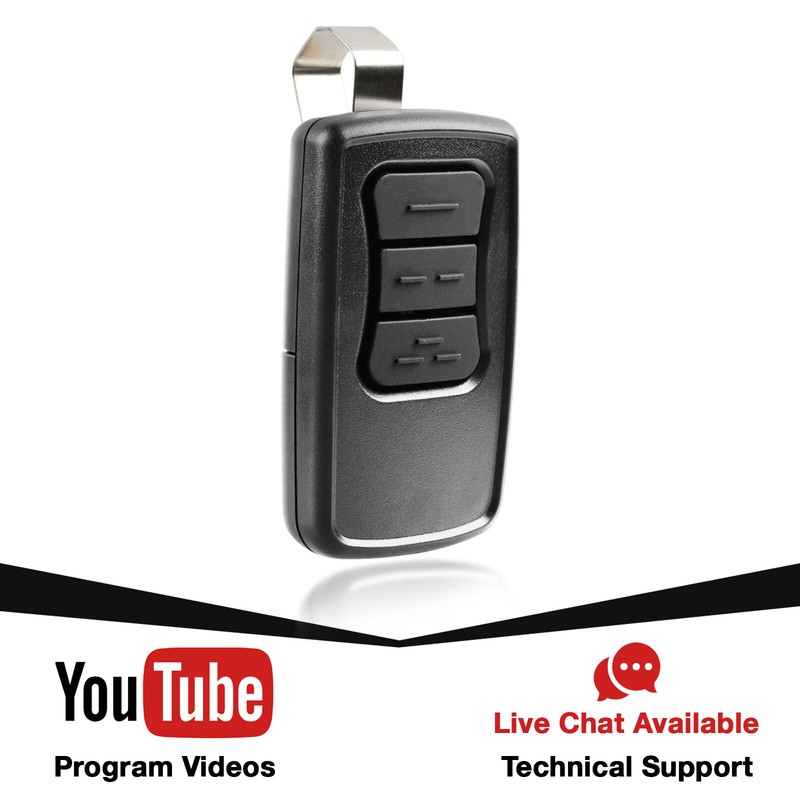 Black Shell 3-Button Garage Door Visor Remote Opener for Genie GM3T-R gallery