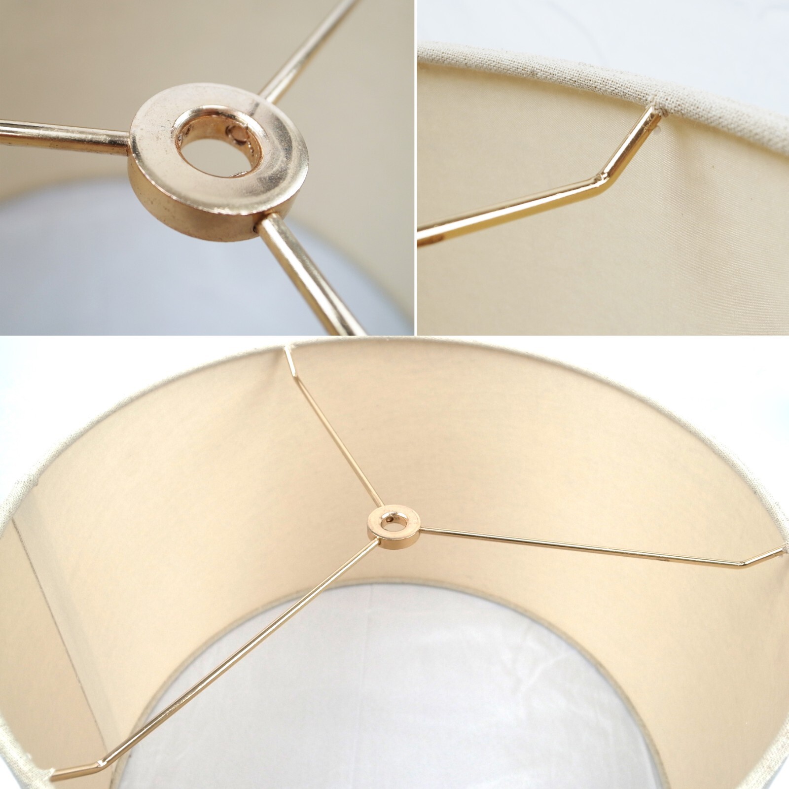 Mestar Decor Oatmeal Fabric Hardback Drum Lampshade (Spider Fitter) gallery