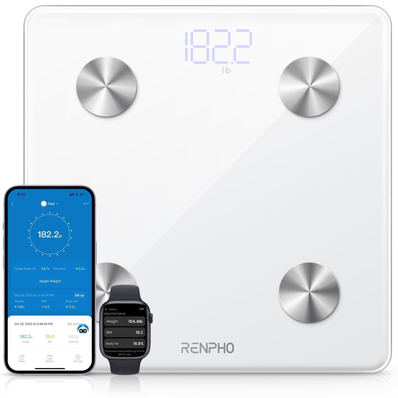 RENPHO Digital Body Weight Scale Bathroom Bluetooth Body Fat Scale Smart Gift gallery