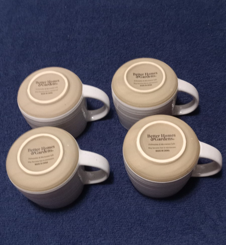 Better Homes & Gardens ABBOTT Ribbed Speckled Stoneware Mug 16 oz Set of 4 gallery