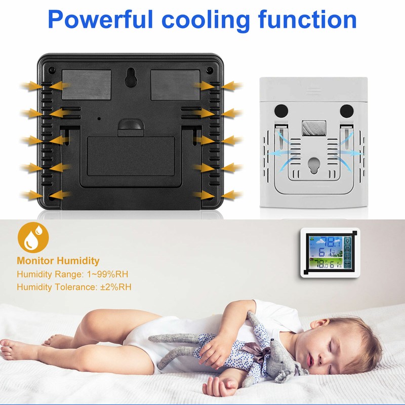 Digital LCD Display Thermometer Wireless Indoor & Outdoor Weather Station 24HRs gallery