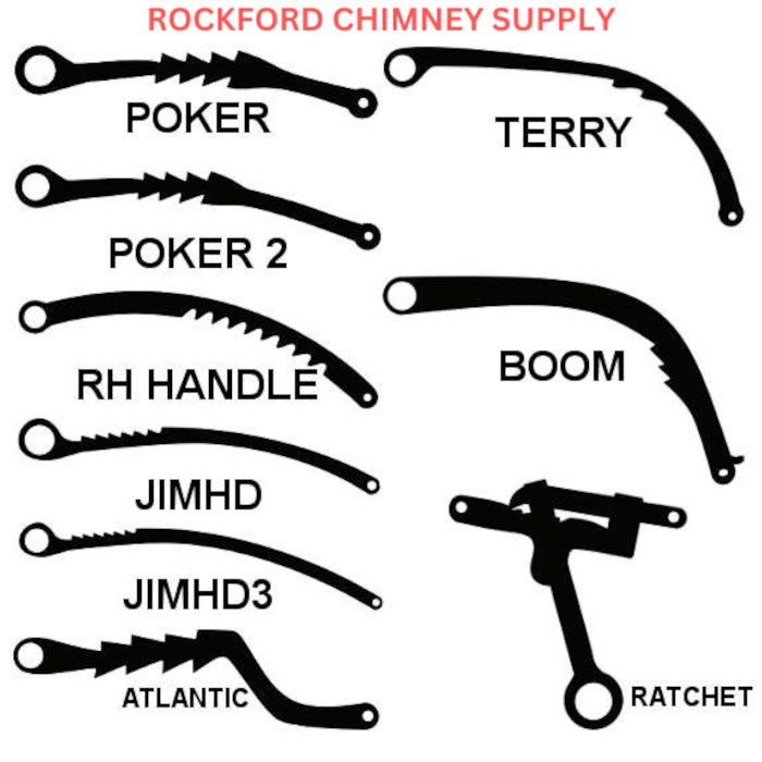 Fireplace Throat Damper Handles - Several Styles to Choose From gallery