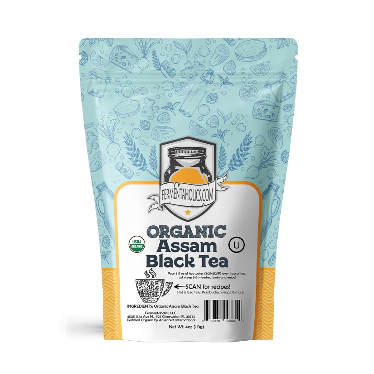 Fermentaholics Assam Black Tea – 4 oz – USDA Certified 4 Ounce (Pack of 1) gallery