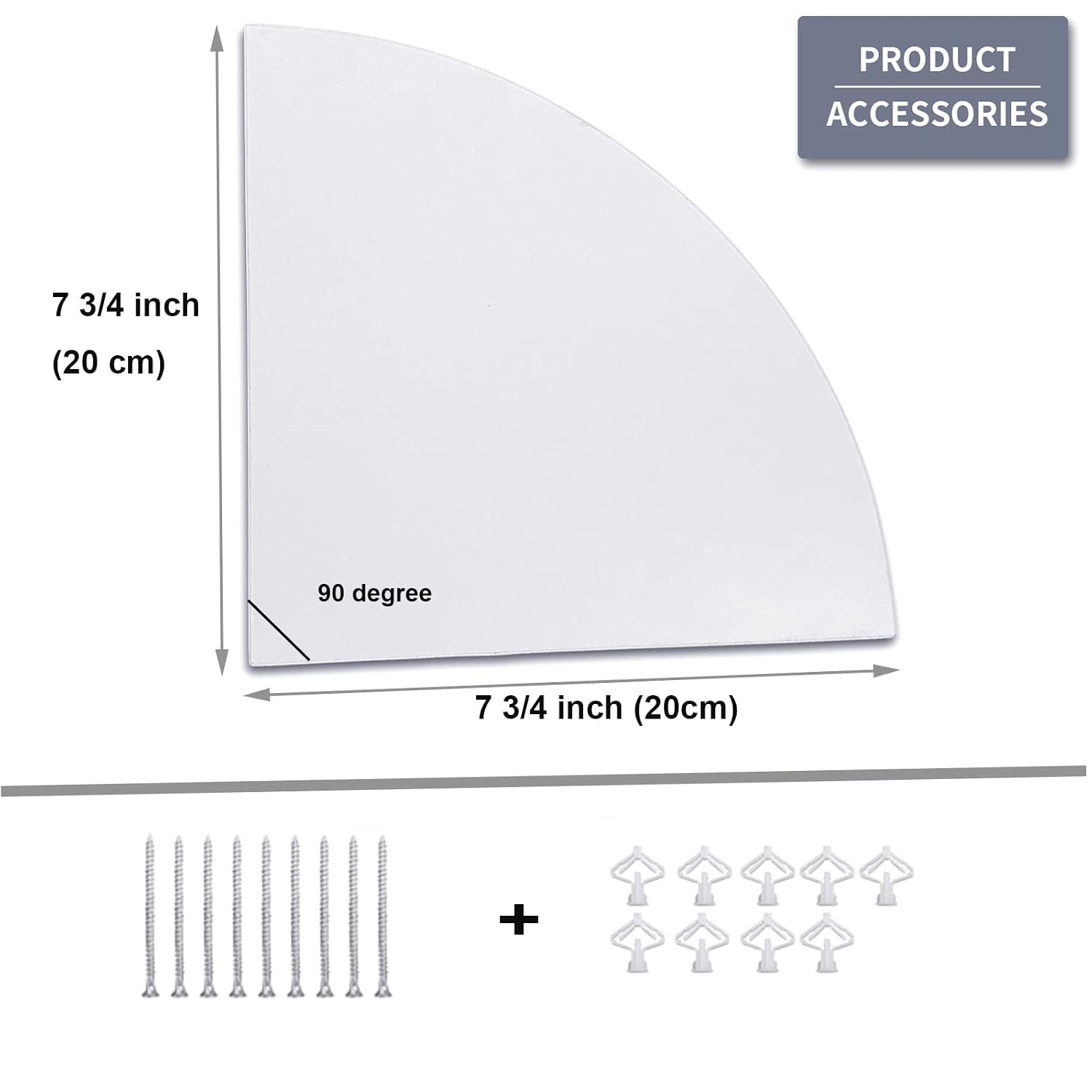White Corner Floating Shelves 8 Inch Wall Storage Shelf Degree Corner Shelf gallery