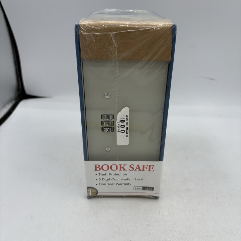 Safe Inside Book Safe 3 Digit Combo Lock Blue History West Civ Theft Protection gallery