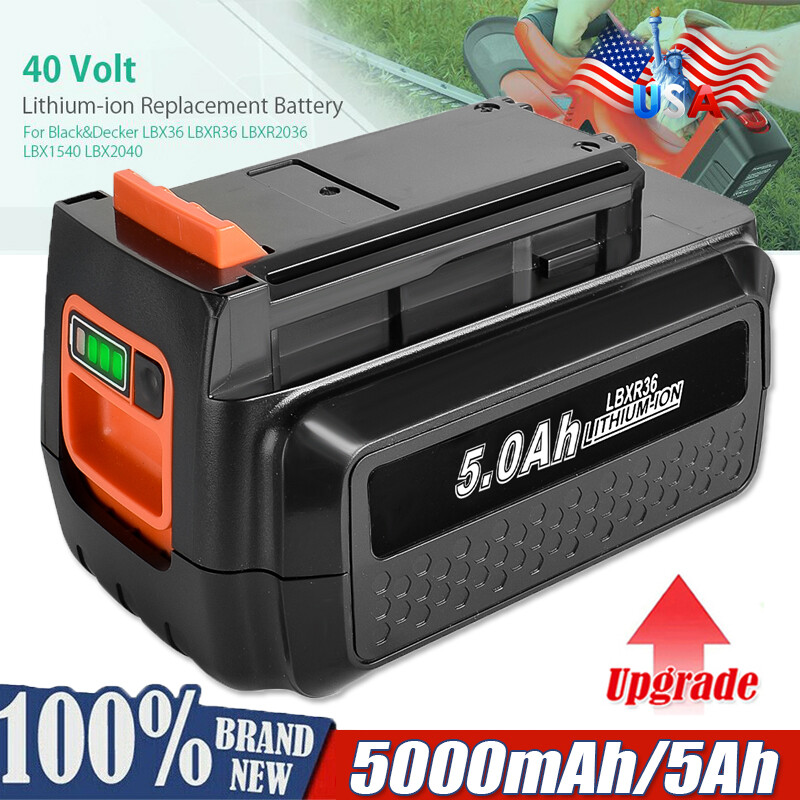 40 Volt for Black and Decker 40V Max 5.0Ah Lithium Battery LBX2040 LBXR36 LBX36 gallery
