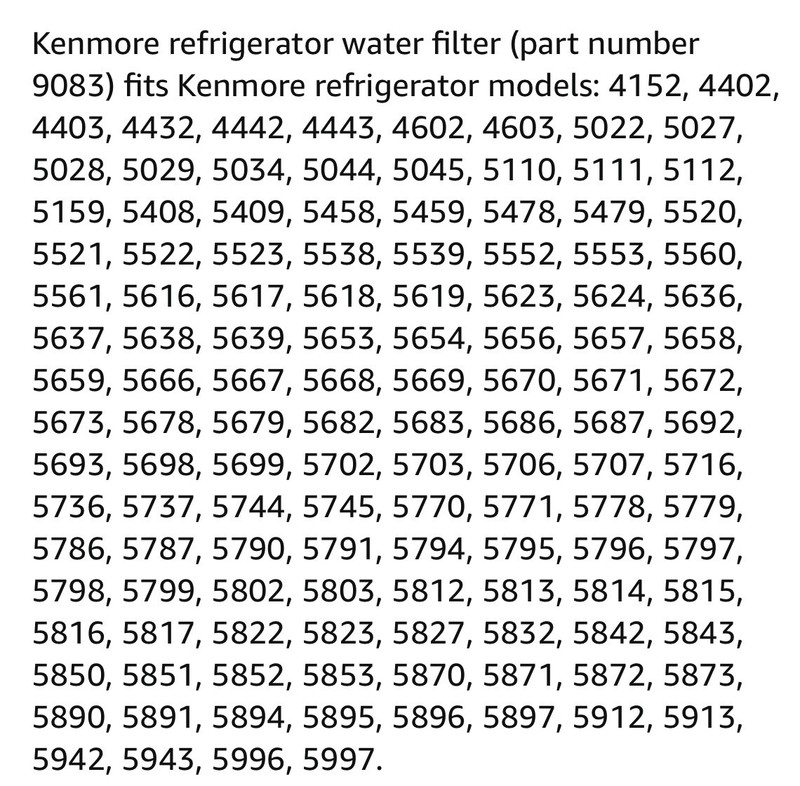 2 Pack 4609083 9083 Replacement Refrigerator Water Filter Fit Kenmore New gallery