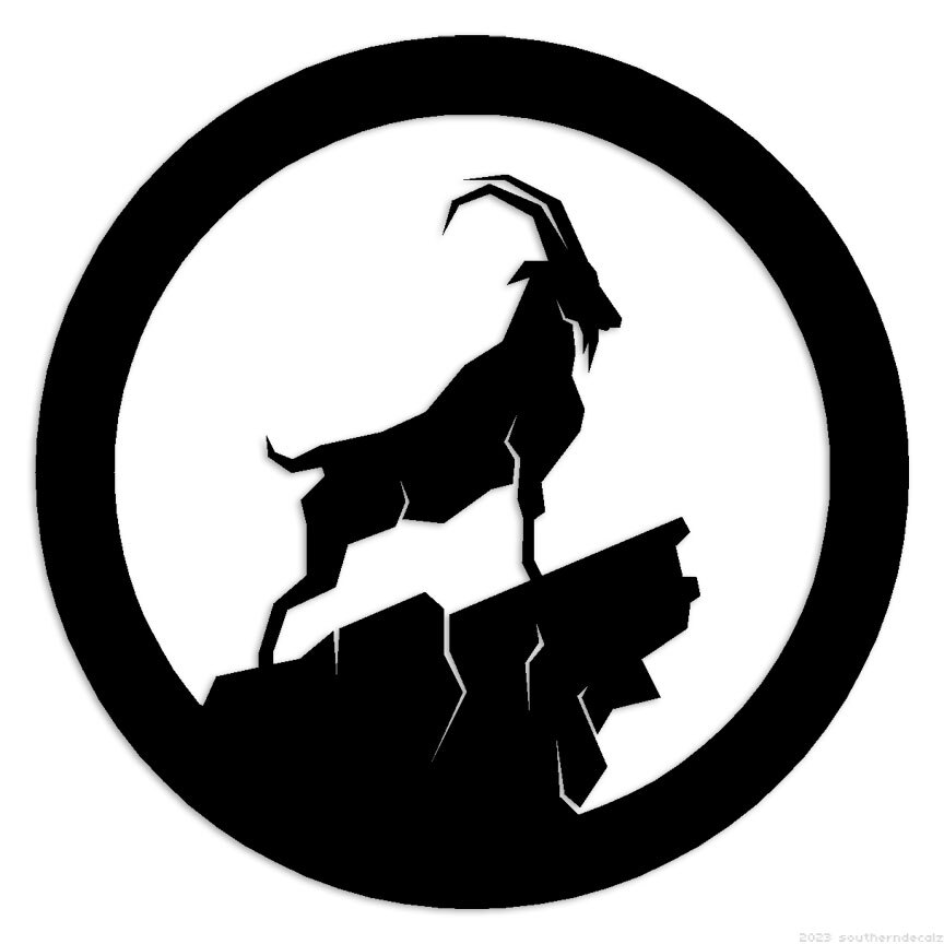 Bighorn Mountain Goat - Decal Sticker - Multiple Colors & Sizes - ebn6916 gallery