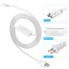 6FT 4-24PCS US Plug Power Cord Cable Extention Wire for T8 T5 LED Light Fixtures