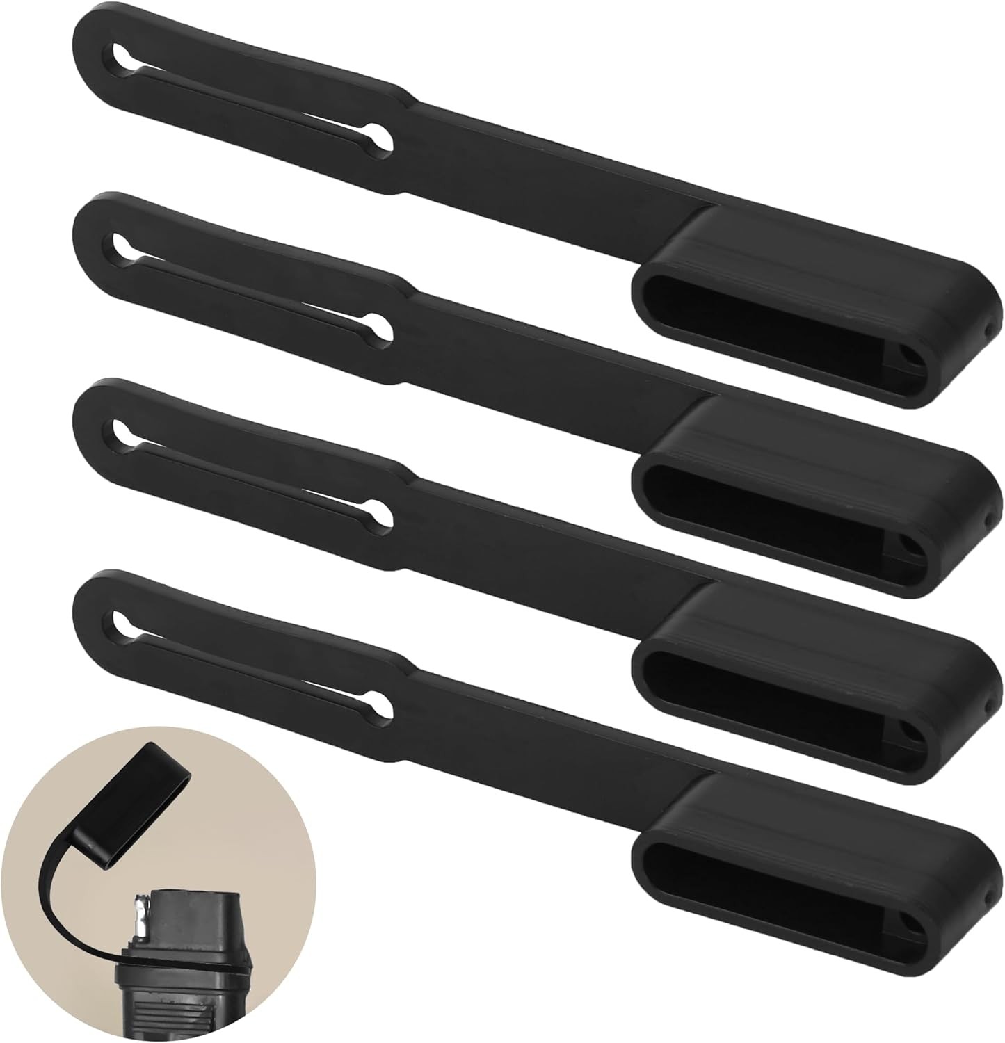 4-Pack Vehicle-Side 4-Pin Flat Trailer Wiring Harness Connector Dust Cover -... gallery
