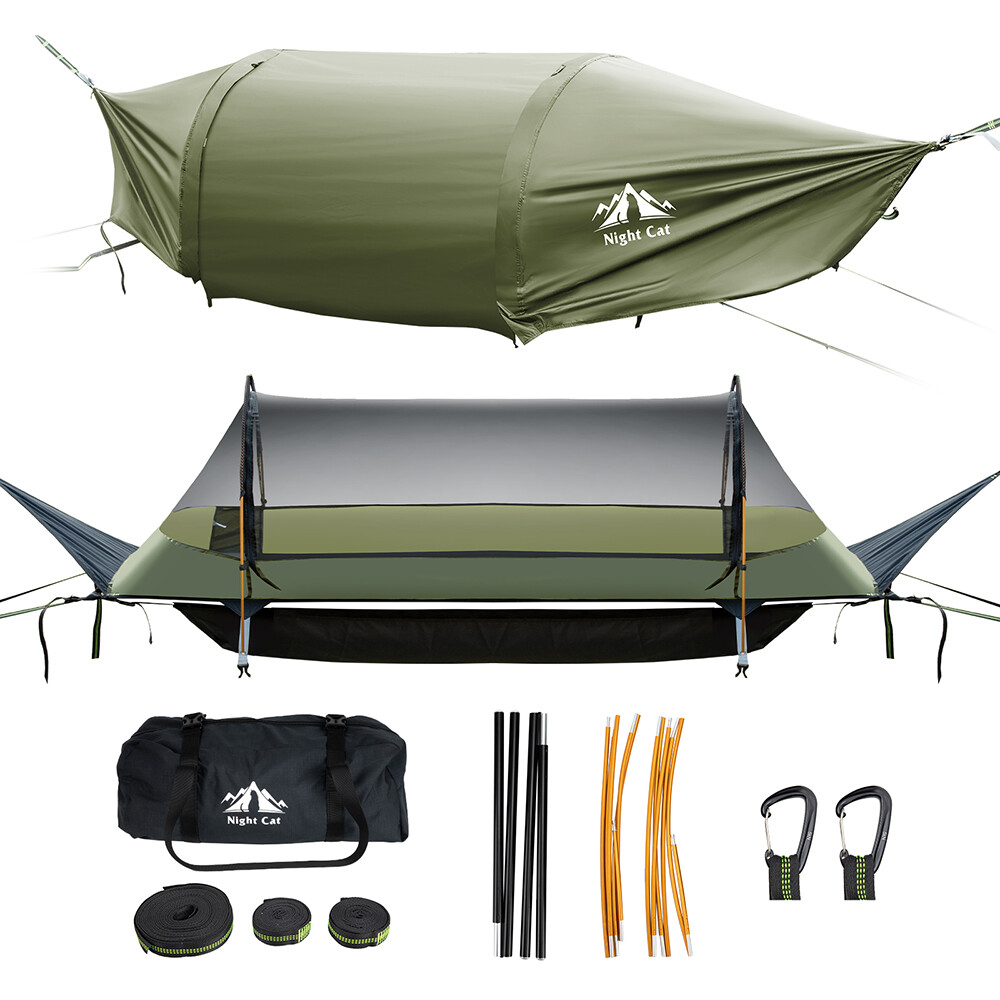 Camping Hammock, Portable Flat Lay Hammocks for 1 Person Backpacking Hiking gallery