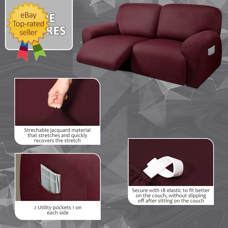 Extra Wide 75" - 100", Reclining 2 Seater Sofa, Extra Wide Reclining Love Seat gallery