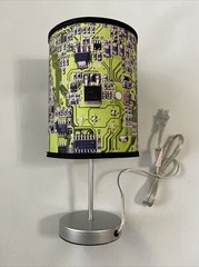 Lamp In A Box, Computer Chip Design, Table Lamp, 15 Inches High