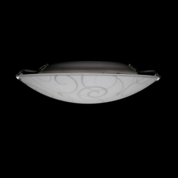 Intertek White Flush Mount Ceiling Light Round Glass Swirl Shade 9.87" ETL gallery