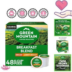 Kosher Certified Decaf Breakfast Blend – 48 Single-Serve K-Cup Pods, Light Roast