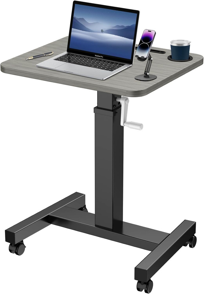 Mobile Standing Desk with Wheels, Elevating Table,Lift Desks for Home Office,Rol