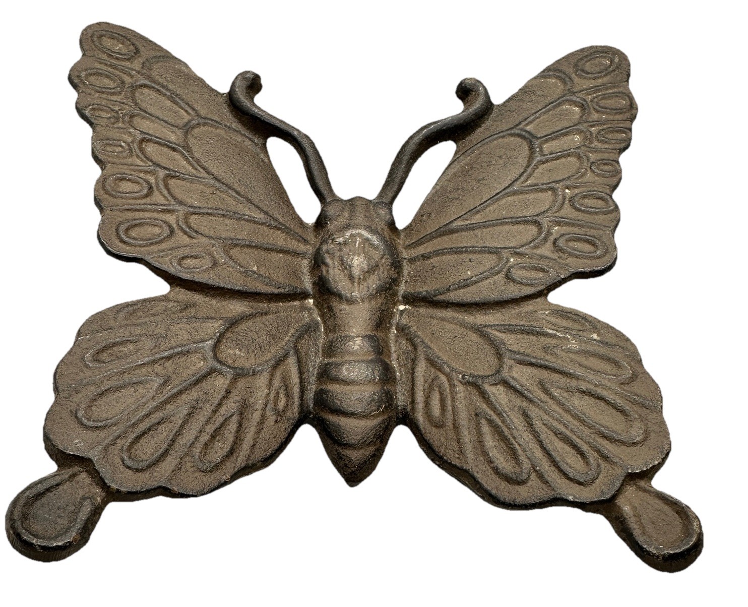 Rustic Cast Iron Wall Decor 6.5" Butterfly Sculpture Figurine Set Of 3 Decor gallery
