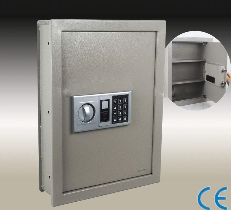 DIGITAL ELECTRONIC FLAT RECESSED WALL SAFE SECURITY BOX JEWELRY OPEN BOX gallery