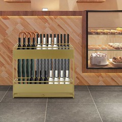Metal Umbrella Storage Rack with Drip Tray for Home and Commercial Use