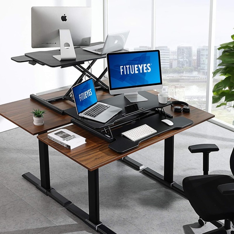 Height Adjustable Standing Desk 32” Wide Sit to Stand Converter Stand Up Desk... gallery