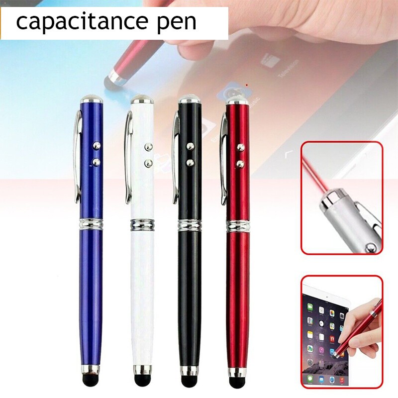 4-in-1 Capacitive Touch Screen Stylus Ballpoint Pen LED Flashlight iPad Pen gallery