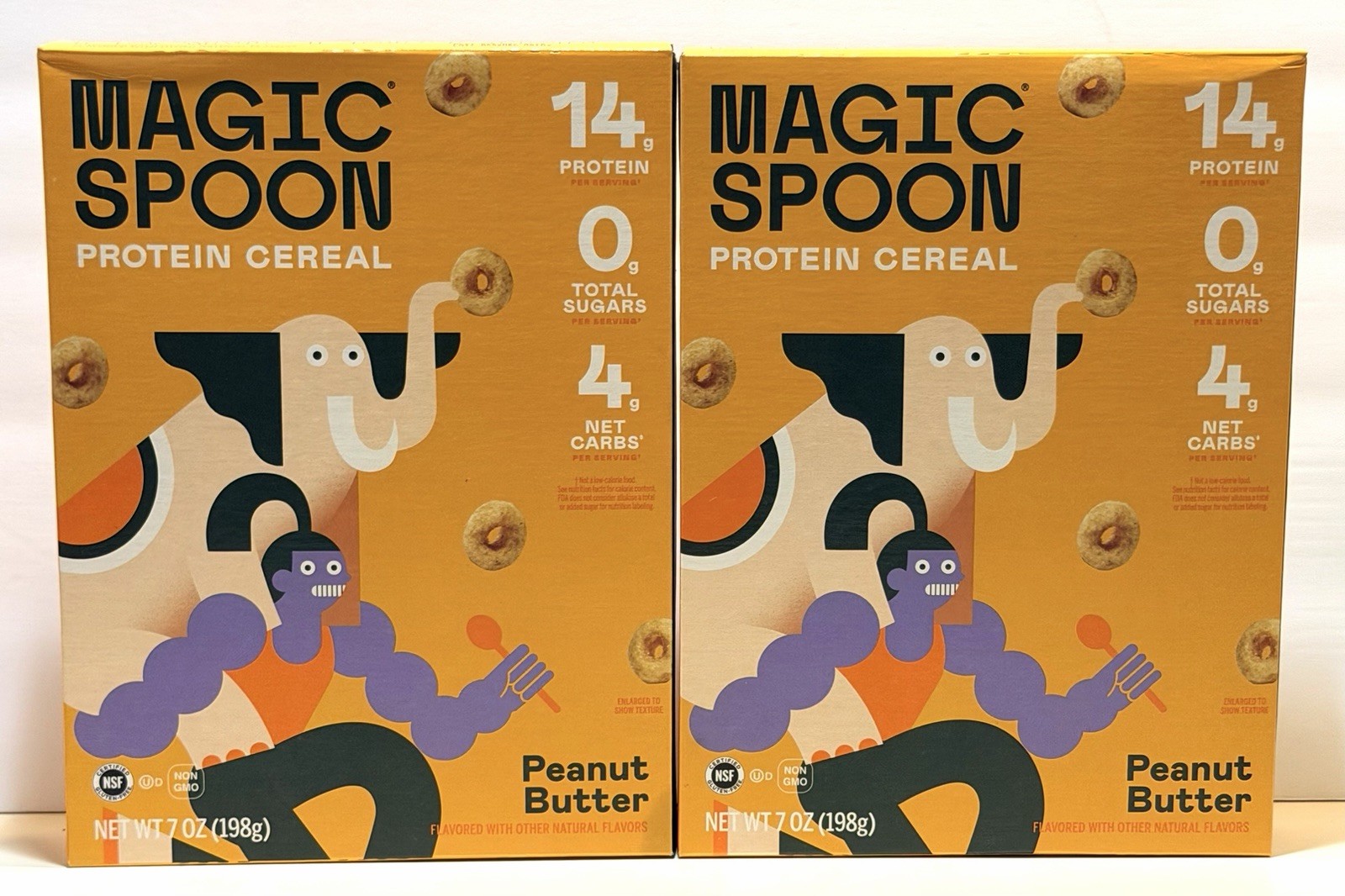 2 Boxes Magic Spoon High Protein Breakfast Cereal Peanut Butter. 7 oz Box. 08/26 gallery