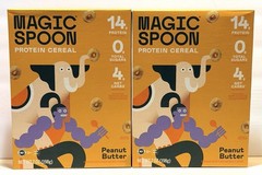 2 Boxes Magic Spoon High Protein Breakfast Cereal Peanut Butter. 7 oz Box. 08/26