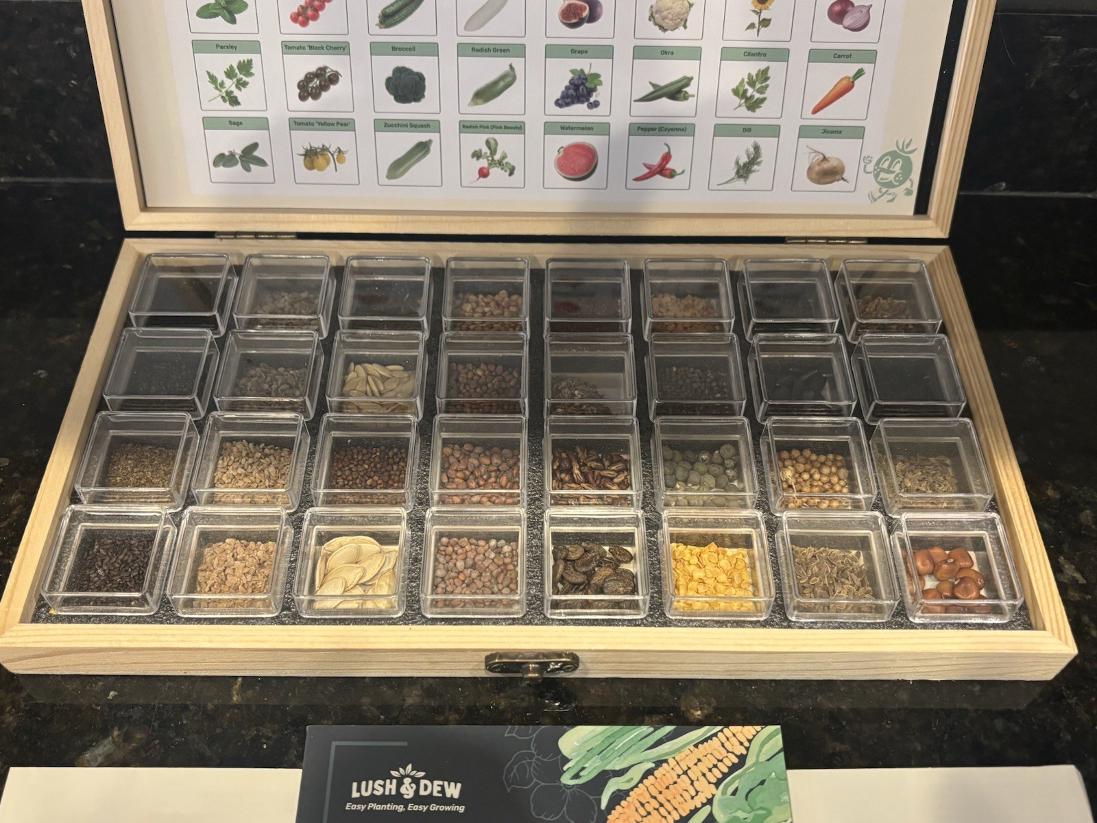 Lush & Dew All-In-One Kitchen Garden Seeds 32 Varieties Seed Grow Guide gallery