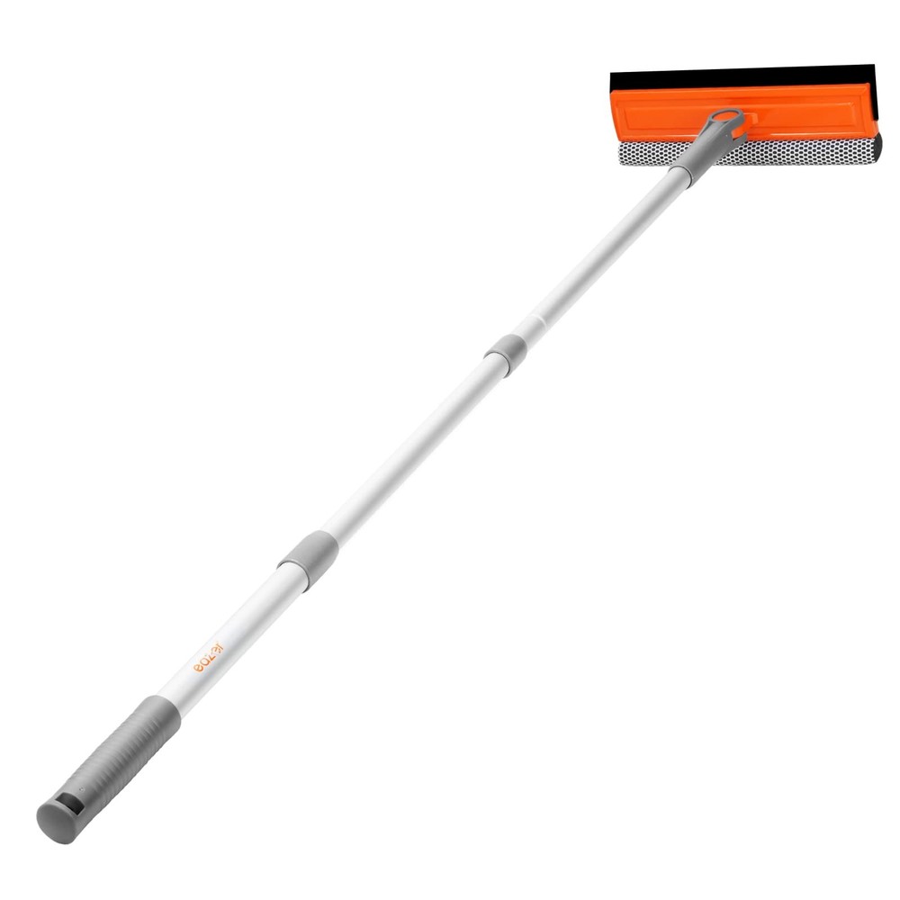 46'' Professional Window Cleaner Tool, 2-in-1 Rotatable Squeegee for Window C...
