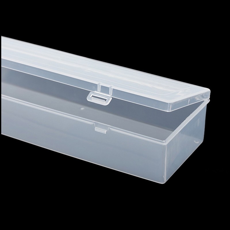 2x Large Plastic Storage Container Box Hinged Lid Crafts Markers Pens Pencils gallery