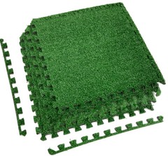 Sorbus Grass Mat Interlocking Tiles – Soft Artificial Deck Carpet Turf Flooring