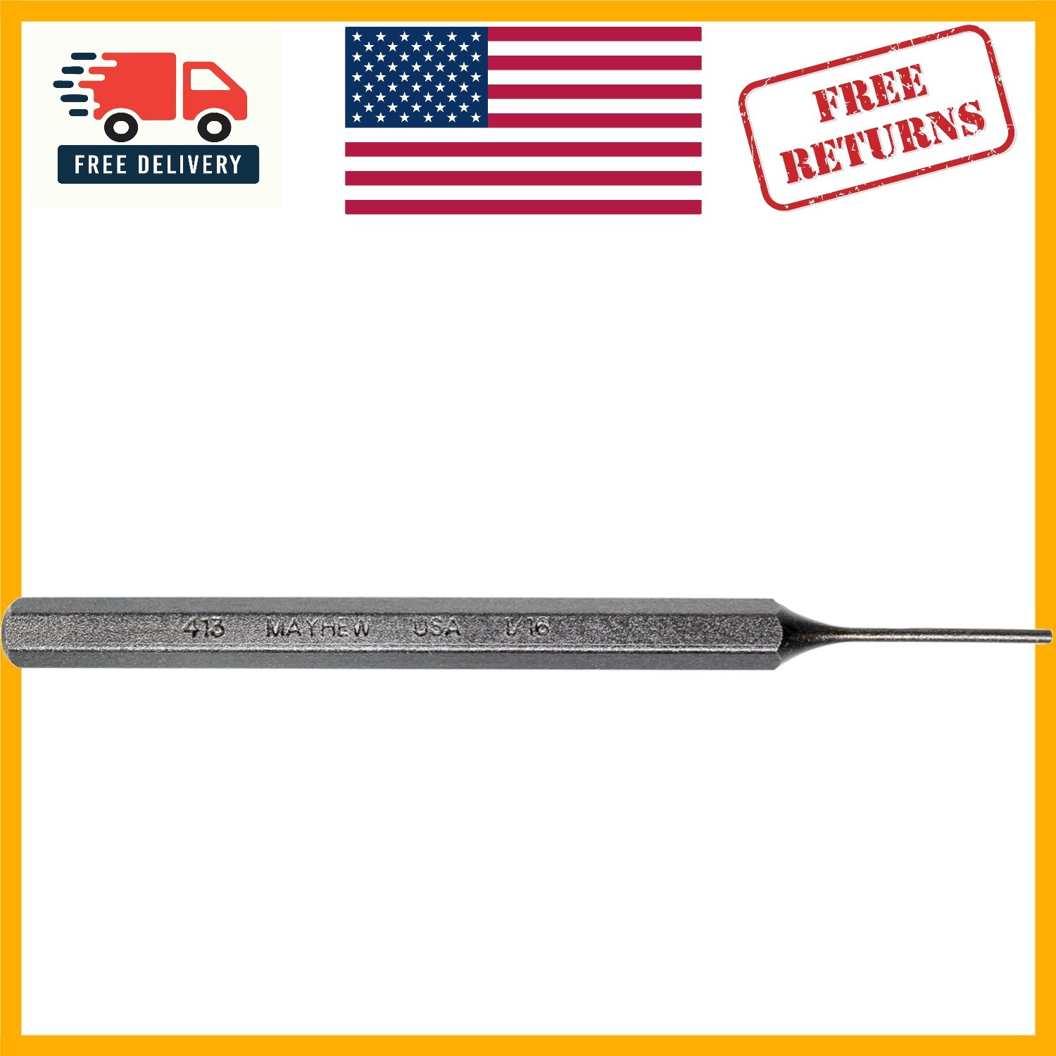 Precision 1/16 Inch Pin Punch Tool for Flawless Fleet Maintenance Tasks gallery