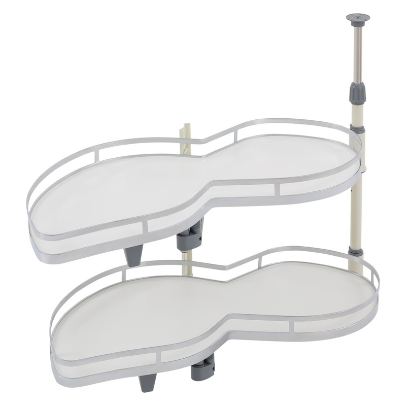 2-tier White Blind Corner Cabinet Left Blind Corner Cabinet Pull-out Organizer gallery