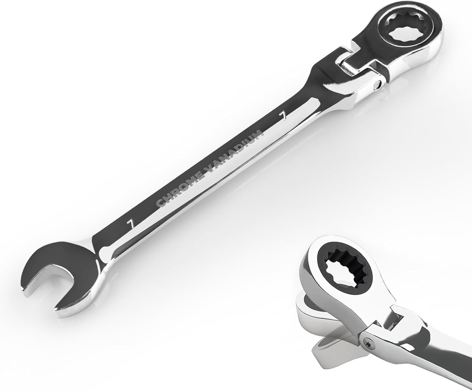 7Mm Ratcheting Combination Metric, Industrial Grade Gear Spanner with 12-Point gallery