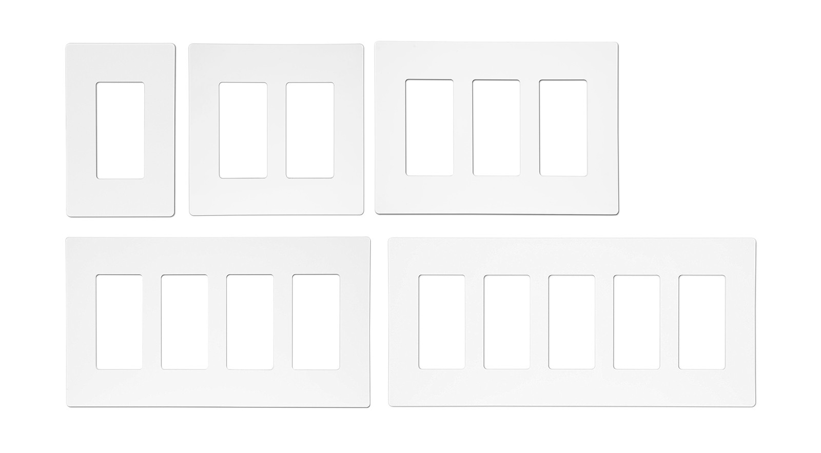 Unbreakable Screwless Decora Wall Plate Outlet / Switch Cover 1-5 Gang White UL gallery