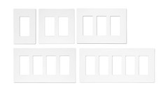 Unbreakable Screwless Decora Wall Plate Outlet / Switch Cover 1-5 Gang White UL
