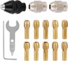 15PCS Keyless Drill Chuck Collet Set 1/32"–1/8" for Dremel Rotary Tool 4486 Comp gallery