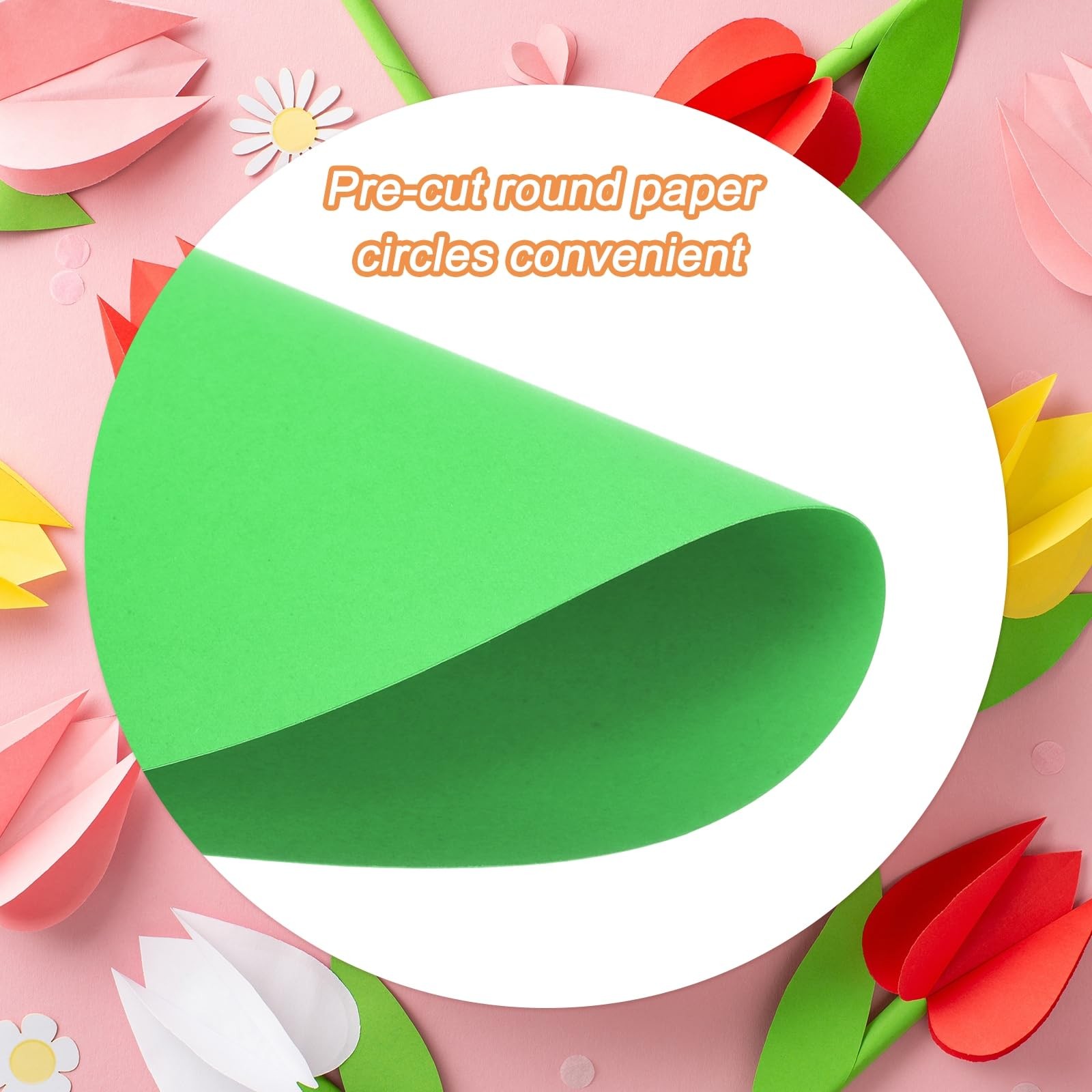 108PCS 3 Inch Circle Paper Cutouts, Assorted Colors, 180gsm Cardstock, Round gallery