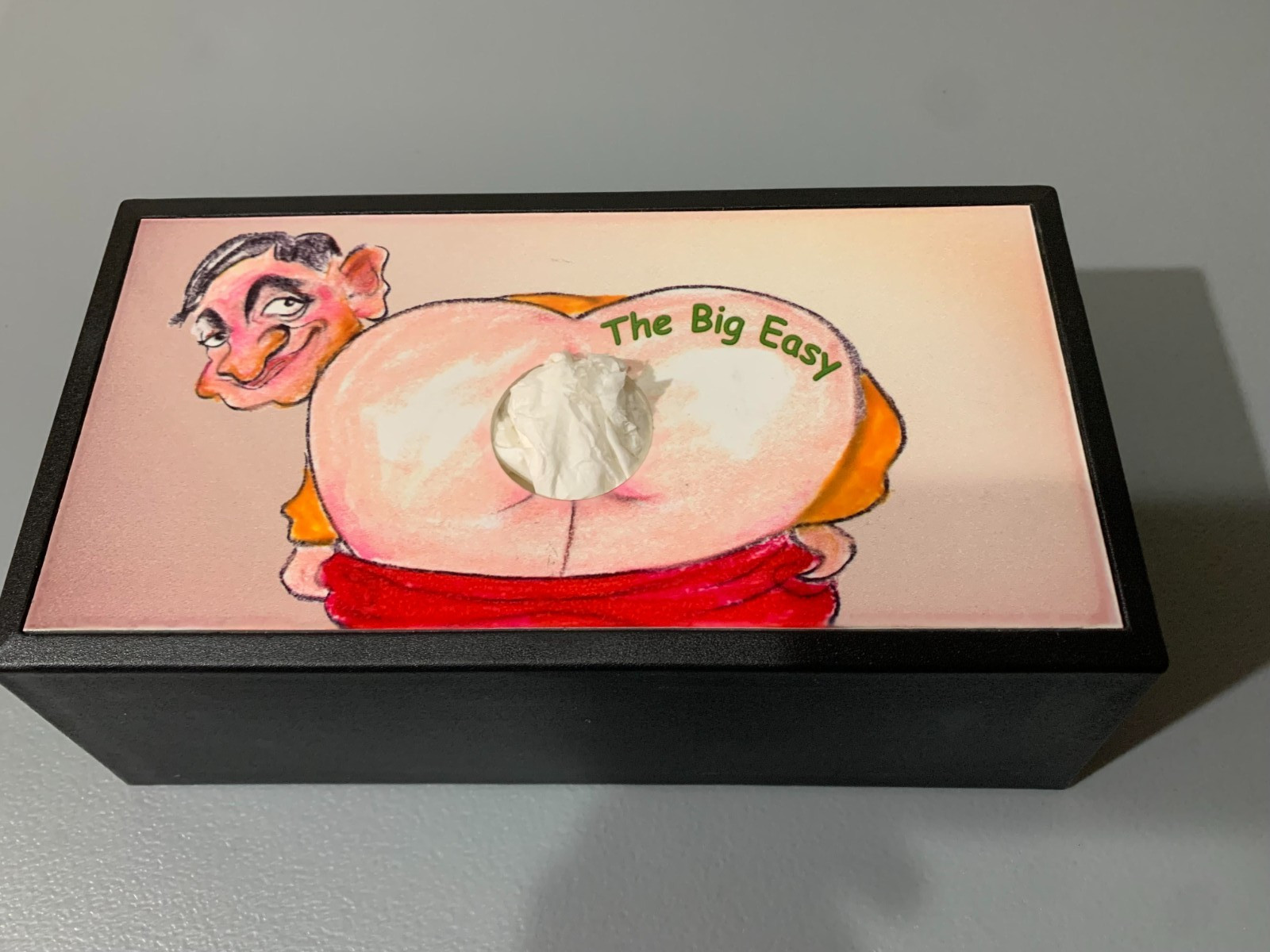 Humorous Mr. Bean " The Big Easy" Butt Tissue Holder Multicolor 10 X 5 X 4 gallery