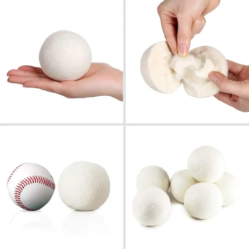 Clothes Wool Dryer Balls 5cm Reusable Laundry Softener Tumble Dryer Balls gallery