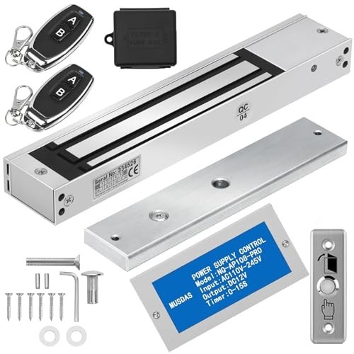 600lb Electromagnetic Door Lock Kit with Remote Control & Alert Tone - Access Co gallery