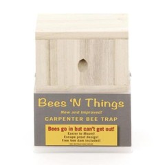 Carpenter Bee Trap Hanging Wooden Catcher Outdoor No Chemicals Safe 15ft Range