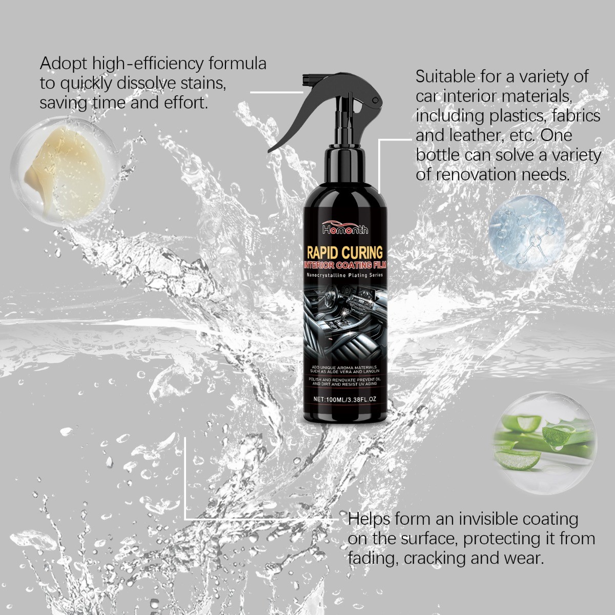 Car Interior Cleaner & Restorer with EDTA Protection Coating for Cars, Vans gallery