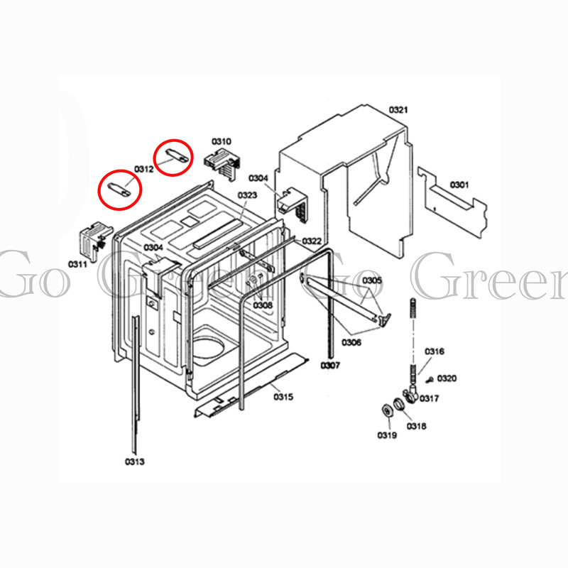 OEM Bosch 00619985 Dishwasher Mounting Bracket Genuine 628371 AH3478789 EA347878 gallery