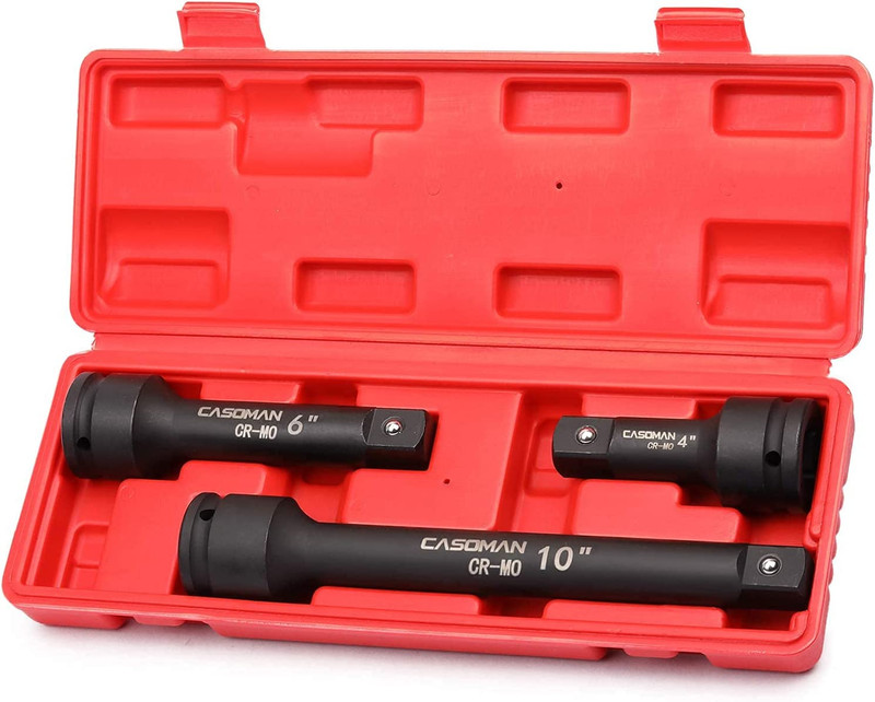 3/4” Drive Impact Extension Bar, Cr-Mo Steel,3-Piece Set 4”, 6”, 10” Ext. Bar gallery